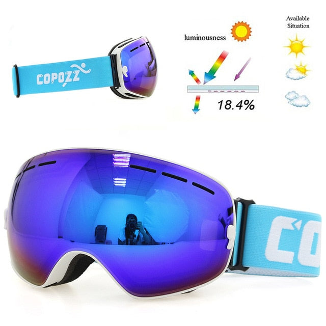 COPOZZ DOUBLE LAYER SNOW GOGGLES - 2020 Version Pro  UV400 ANTI-FOG