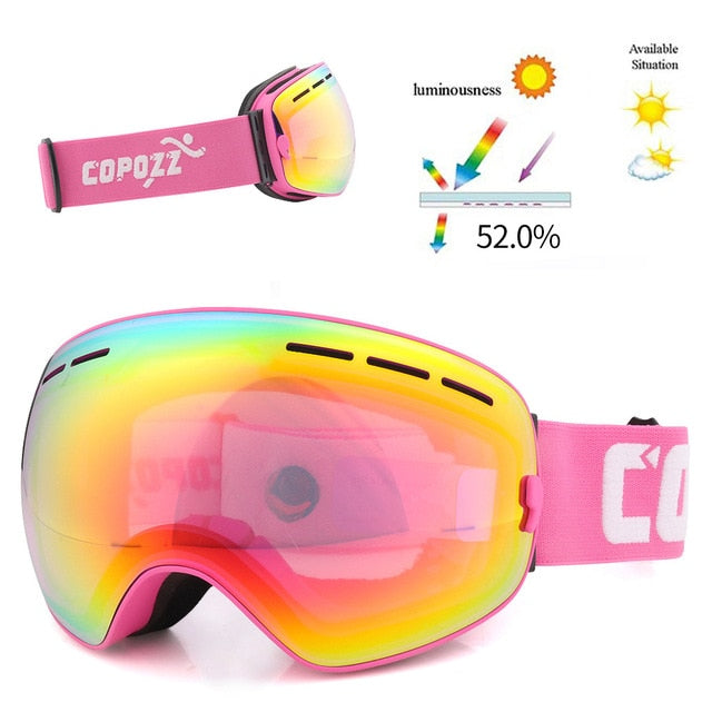 COPOZZ DOUBLE LAYER SNOW GOGGLES - 2020 Version Pro  UV400 ANTI-FOG