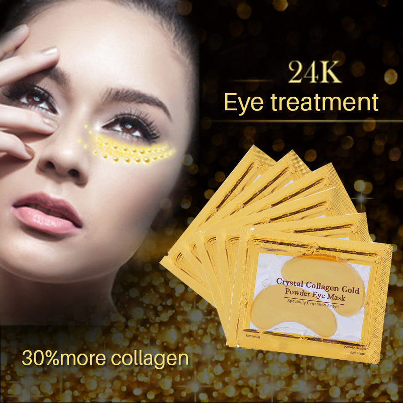 20pcs=10packs Gold Masks Crystal Collagen  Eye Care - Gadproshop