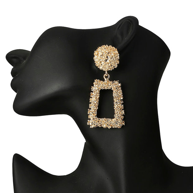 Elegant  Vintage Earrings for women gold color Geometric  fashion jewelry trend