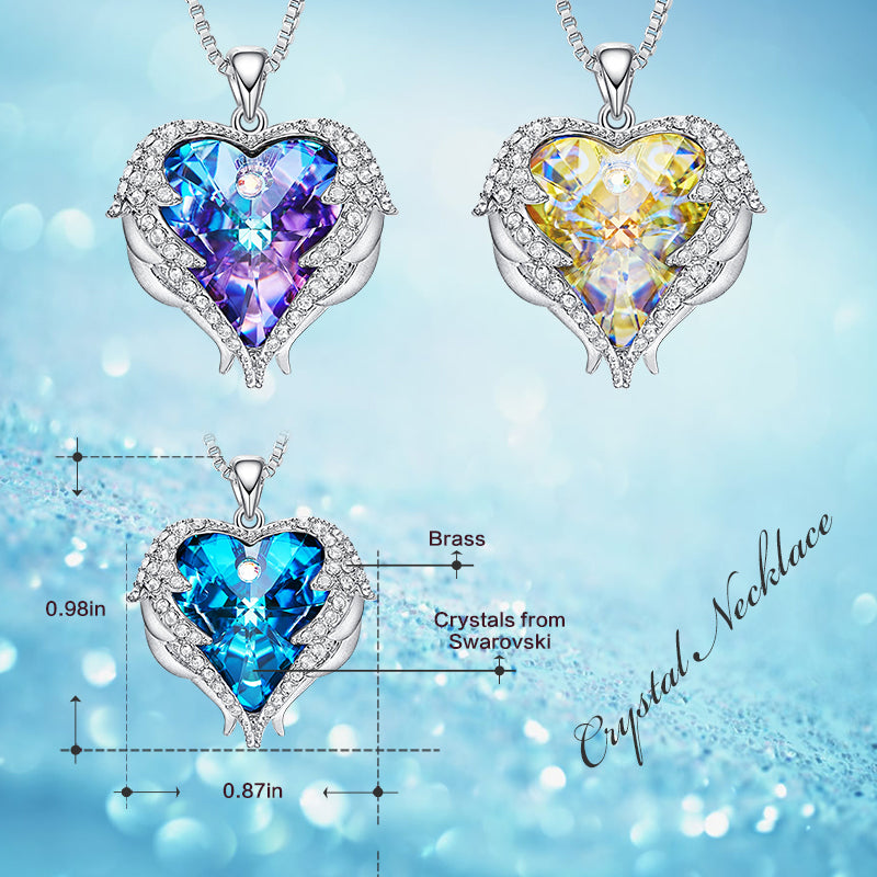 Beautiful Heart Love Necklace For Women Pendant  Crystals from Swarovski  Mothers Day Gift