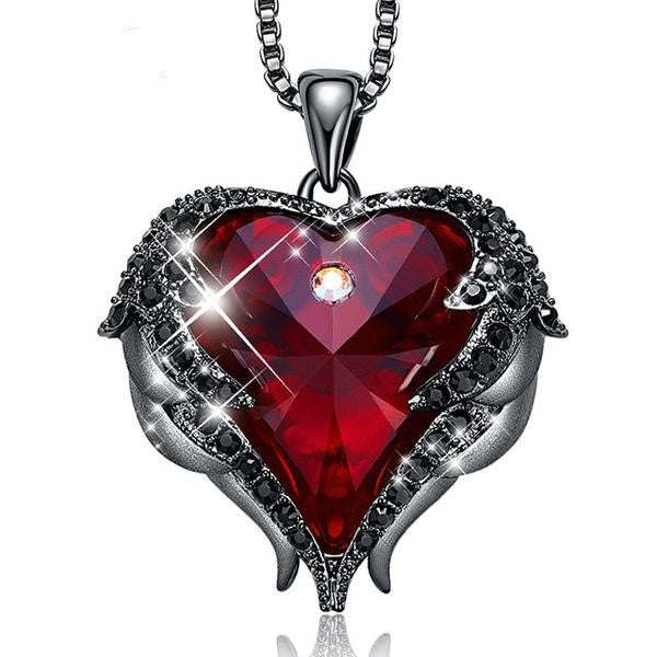 Beautiful Heart Love Necklace For Women Pendant  Crystals from Swarovski  Mothers Day Gift
