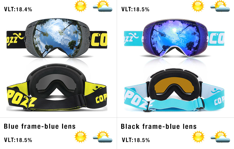 COPOZZ DOUBLE LAYER SNOW GOGGLES - 2020 Version Pro  UV400 ANTI-FOG