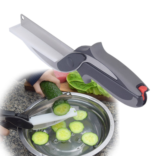 2- in - 1 Smart  practical and safe knife cutting board  for slicing vegetables - Gadproshop