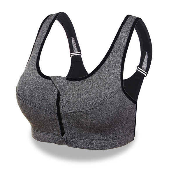 adjustable fitness sport Women Yoga,runing  Bra Gym Fitness Front Zipper Bra Shakeproof - Gadproshop