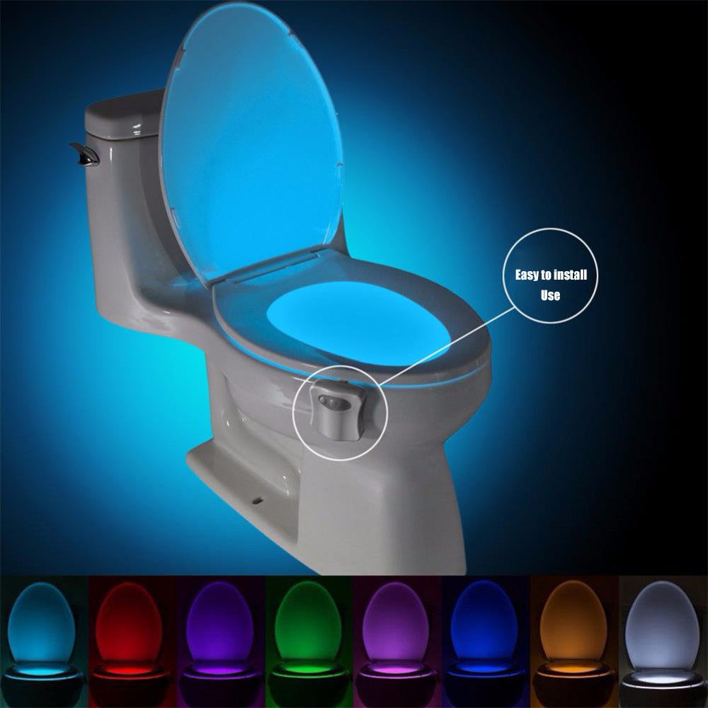 8-COLOR LED SENSORED TOILET POTLIGHT - Gadproshop