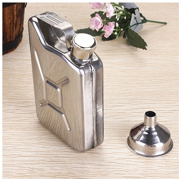 5oz Gasoline Bucket Shape Wedding Party Bar Drink Bottle Hip Flask Whisky Bottle Alcohol Drinkware with Funnel - Gadproshop